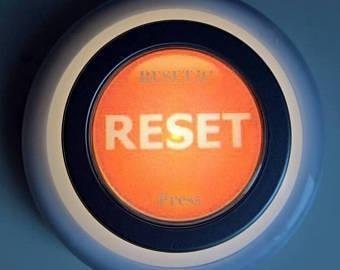 Life RESET Button! Time to RESET! Button Encourage Empower Support Self Care Positive Vibes Mindset Gift Thinking of You. TY gift Included