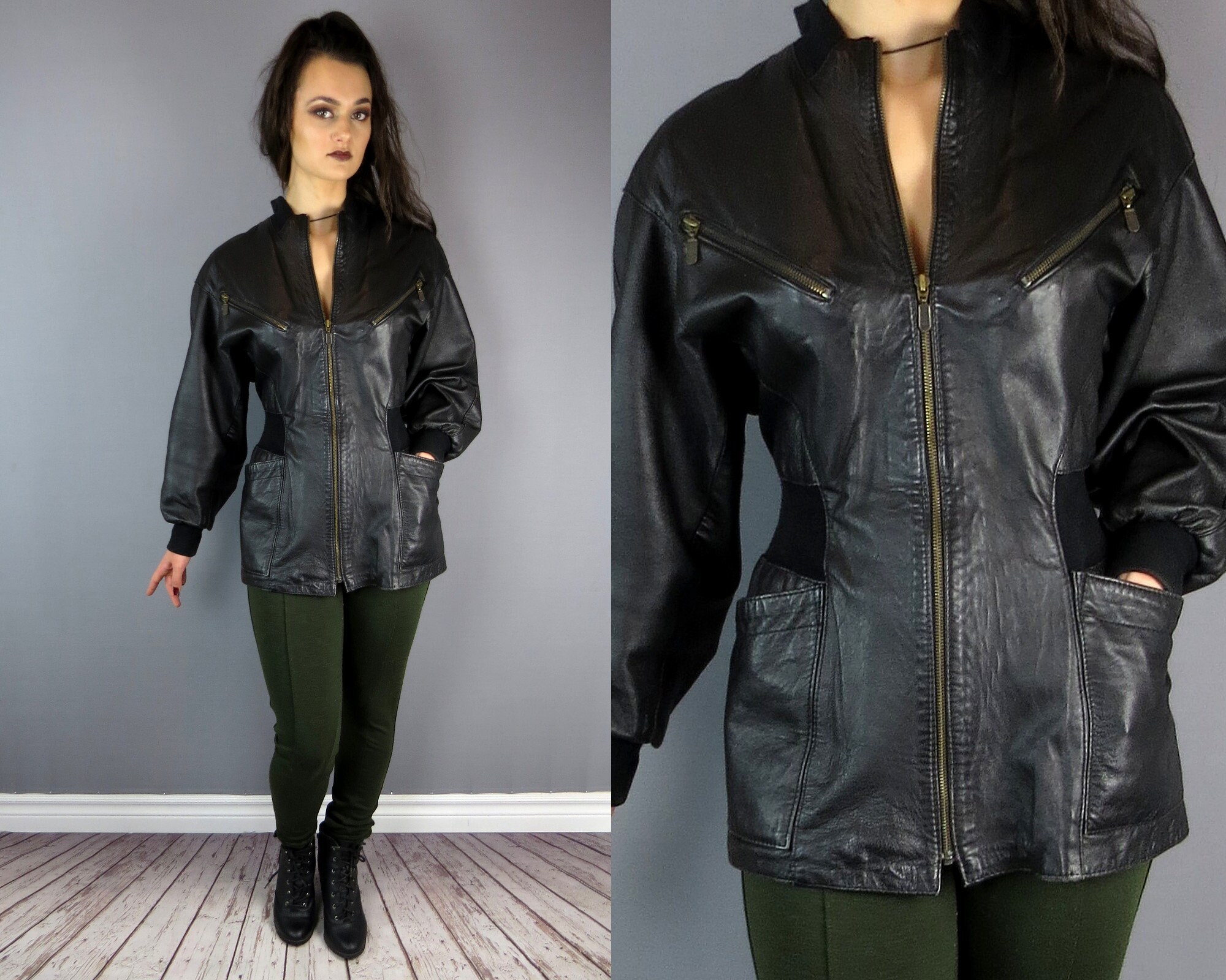 Techwear Jacket Faux Leather Jacket 