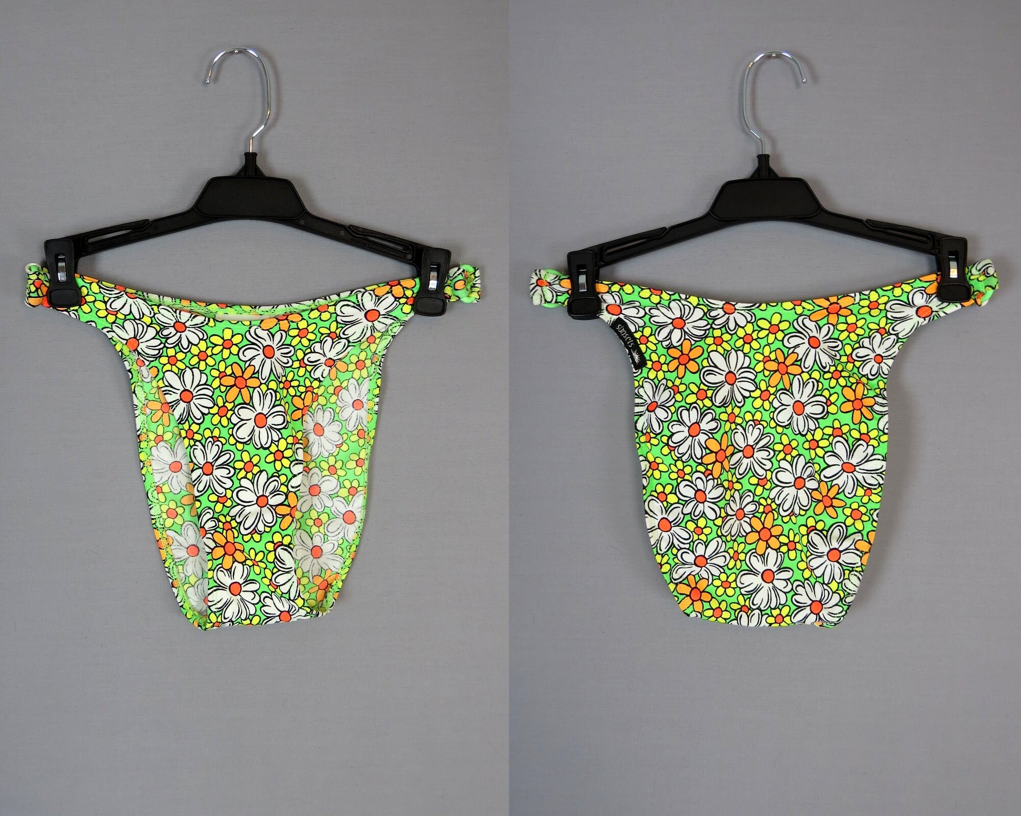 neon floral bikini