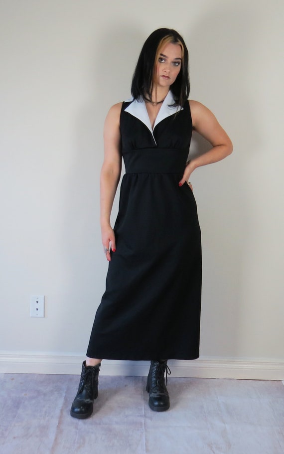 Modest Maxi Dress, Black Witch Dress, Witchy Dres… - image 3