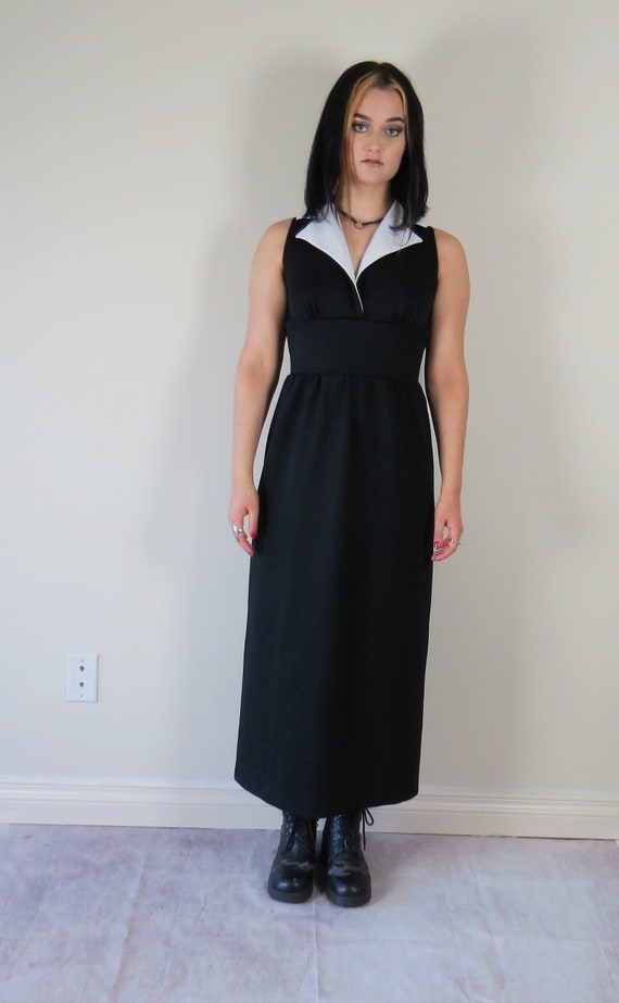 Modest Maxi Dress, Black Witch Dress, Witchy Dres… - image 2