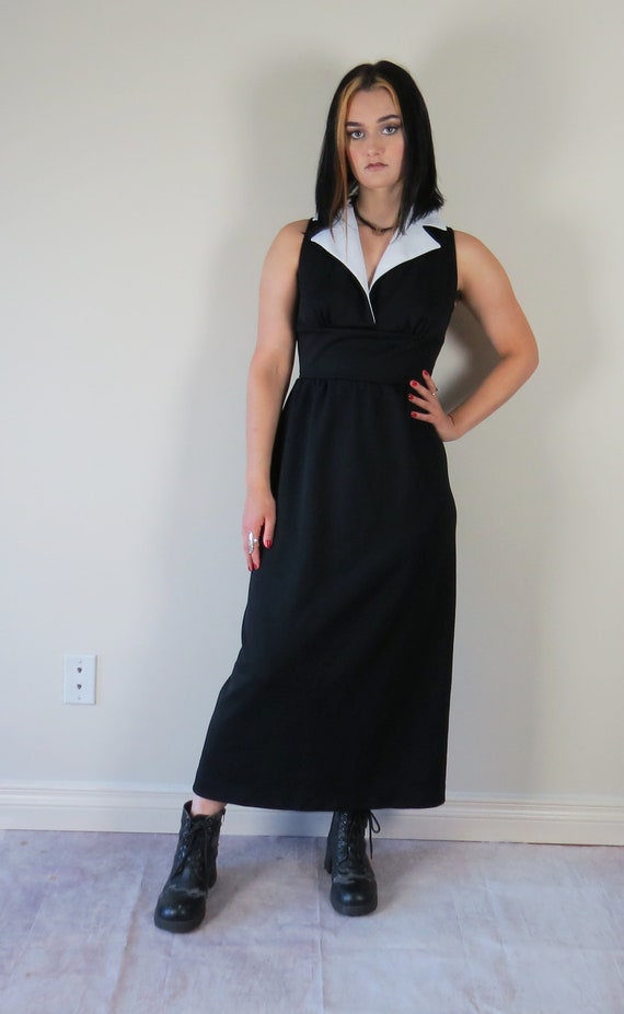 Modest Maxi Dress, Black Witch Dress, Witchy Dres… - image 4