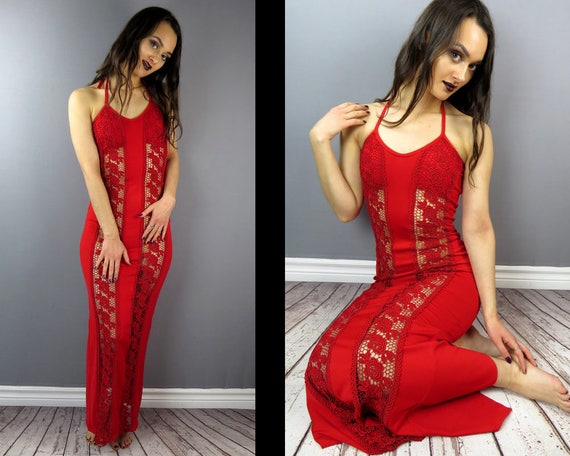 Goth Long Chemise Lingerie Dress / Goth Romantic L