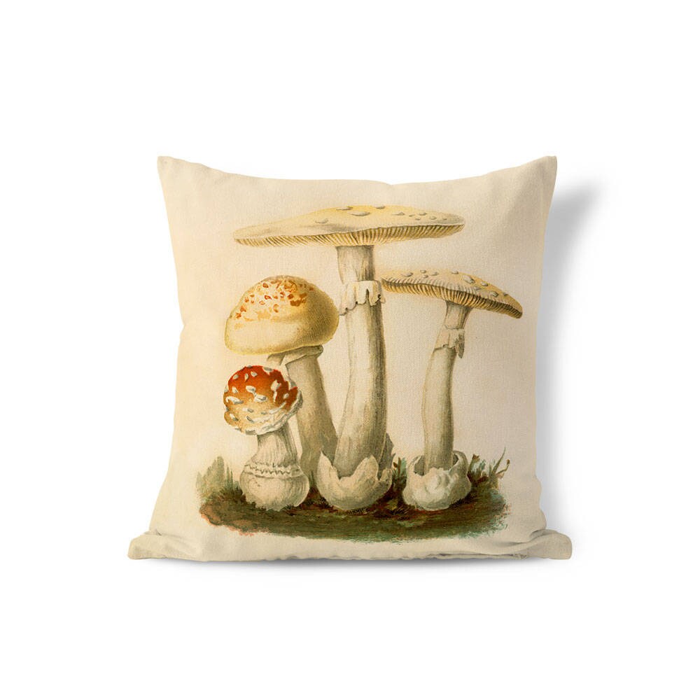 Decorative Throw Pillows Mushroom Print Throw Pillow