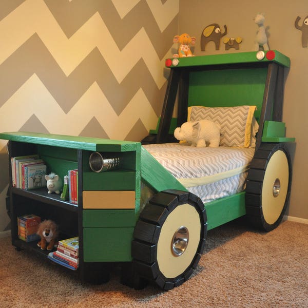 Tractor Bed PLANS (pdf format) - Twin Size - For a Kid Bedroom  (Full Size available upon request)