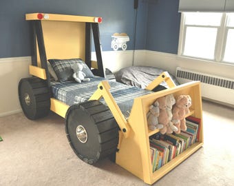 Construction Truck Bed PLANS (pdf format) - Twin Size - DIY Kid Bedroom Decor (Full Size available upon request)