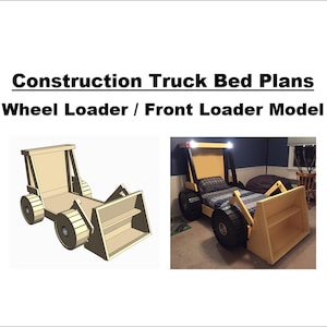 Construction Truck Bed PLANS pdf format Twin Size DIY Kid Bedroom Decor Full Size available upon request image 8