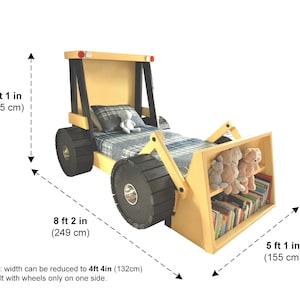 Construction Truck Bed PLANS pdf format Twin Size DIY Kid Bedroom Decor Full Size available upon request image 4