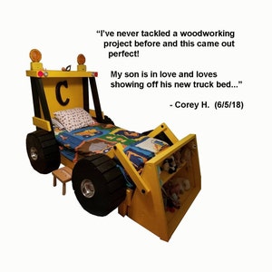 Construction Truck Bed PLANS pdf format Twin Size DIY Kid Bedroom Decor Full Size available upon request image 5