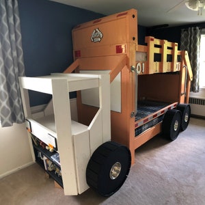 Garbage Truck Bunk Bed PLANS pdf format Twin Size DIY Woodworking Project for a Kid Bedroom image 10