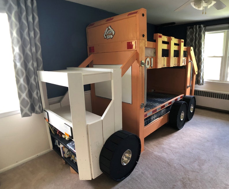 Garbage Truck Bunk Bed PLANS pdf format Twin Size DIY Woodworking Project for a Kid Bedroom image 10