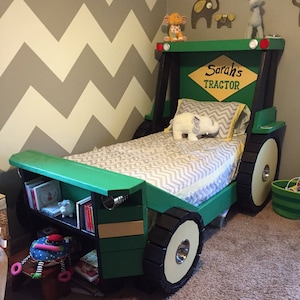 Tractor Bed PLANS pdf format Twin Size For a Kid Bedroom Full Size available upon request image 5