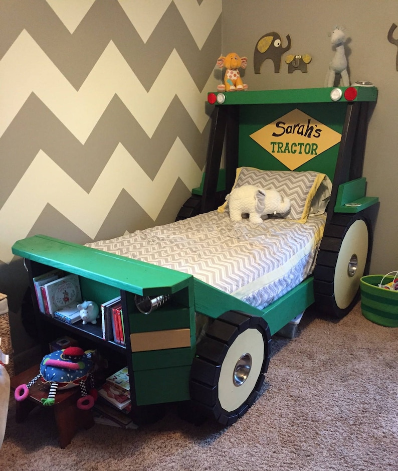 Tractor Bed PLANS pdf format Twin Size For a Kid Bedroom Full Size available upon request image 5