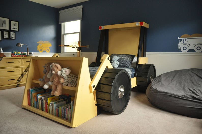 Construction Truck Bed PLANS pdf format Twin Size DIY Kid Bedroom Decor Full Size available upon request image 2