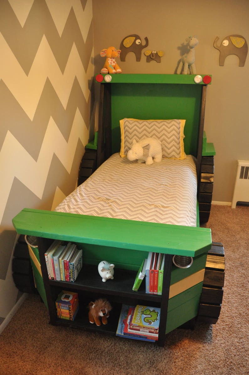 Tractor Bed PLANS pdf format Twin Size For a Kid Bedroom Full Size available upon request image 7