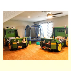 Tractor Bed PLANS pdf format Twin Size For a Kid Bedroom Full Size available upon request image 4