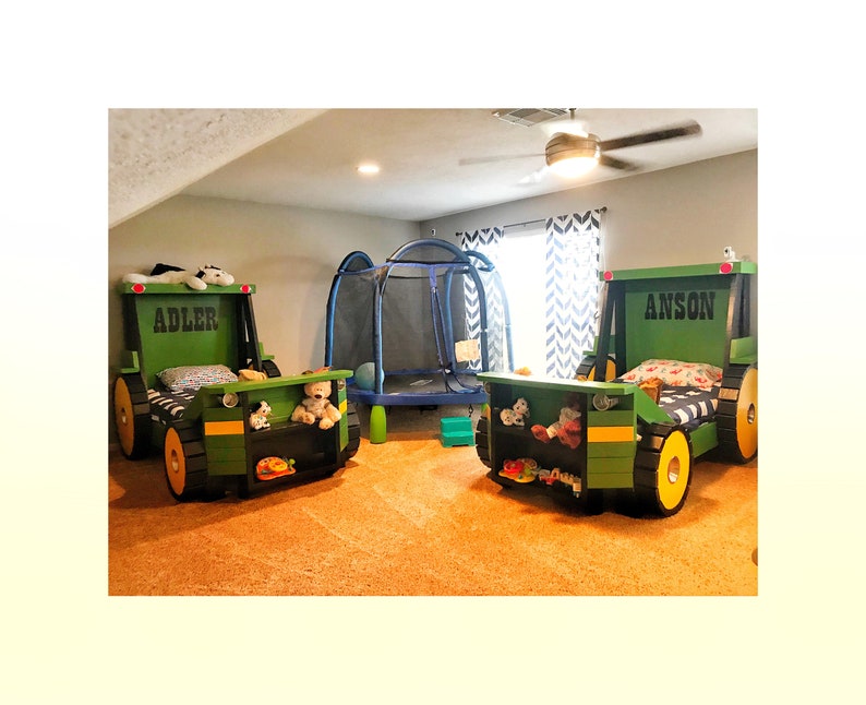 Tractor Bed PLANS pdf format Twin Size For a Kid Bedroom Full Size available upon request image 4
