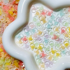 50/100 Pcs Pastel Bunnies - Assorted Glow in Dark and Color Changing Nail Charms, DIY Charms for DIY Nail Decorations, Crafting, Resin Art