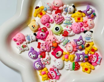 Cartoon Nail Charms - Kawaii Resin DIY Crafting