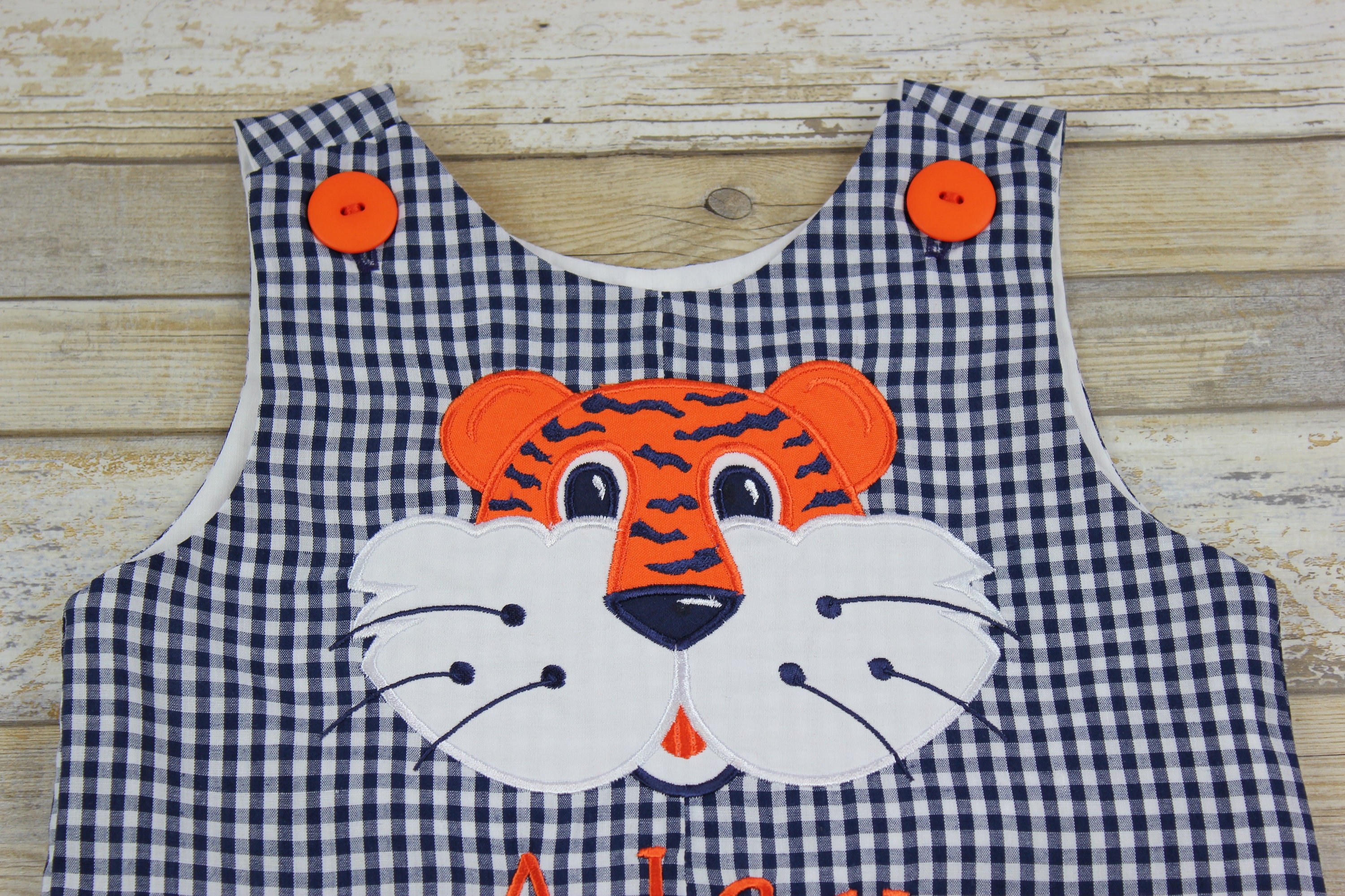 Little Boys Auburn Tigers Outfit Jon Jon Romper Shortall OR Etsy