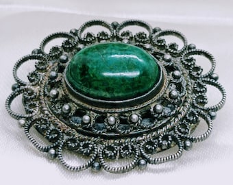Antique Art Nouveau Fleur De Lis Crochet Iridescent B