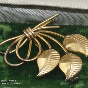 Broche Ancienne En Plaqué Or Estampillée Murat - Motif Colombe, Très Bon état