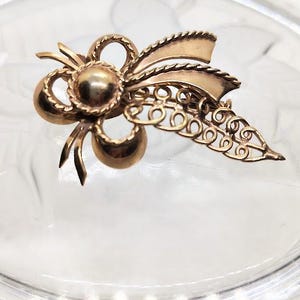 Broche Ancienne en plaqué or, Epoque Napoléon III