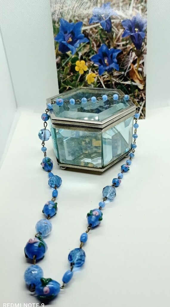 Murano wedding cake necklace in Venetian glass be… - image 10