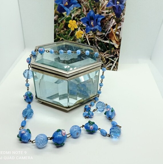 Murano wedding cake necklace in Venetian glass be… - image 3