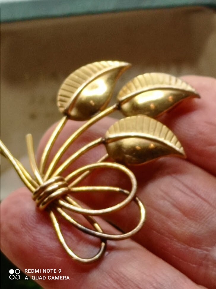 Broche Vintage Signée Murat - Plaquée Or - Paris - Occasion En Excellent état