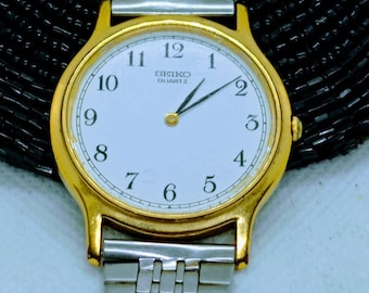 マブページ SEIKO V700 Seiko Quartz Gold Tone Slim Vintage Men's Watch V700-8A10 | eBay