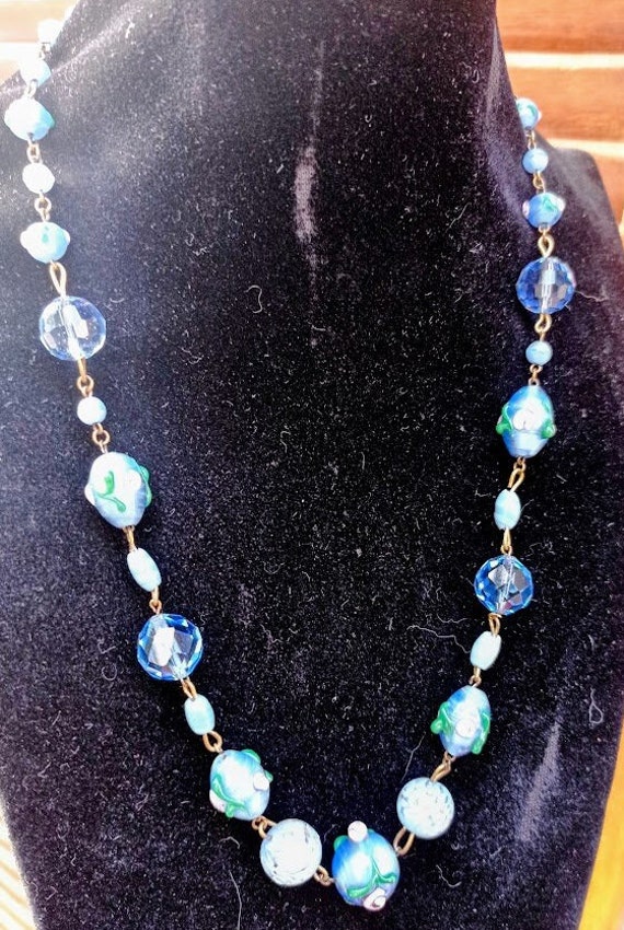 Murano wedding cake necklace in Venetian glass be… - image 2