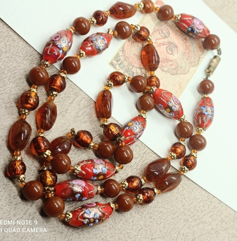 Collier en os véritable et perles bleu et onyx fermoir argent 925