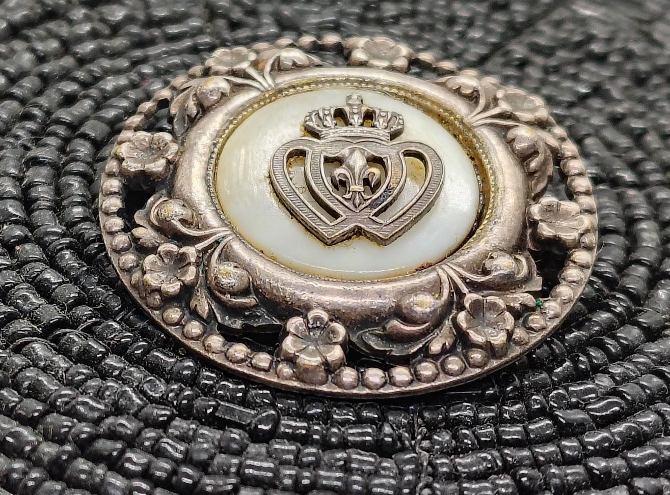 Broche coeur ancienne France