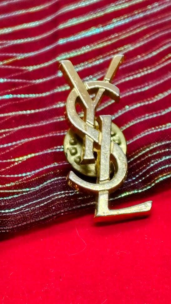 Ysl Logo Pin