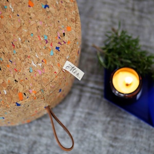 Yoga cushion made from high-quality cork leather