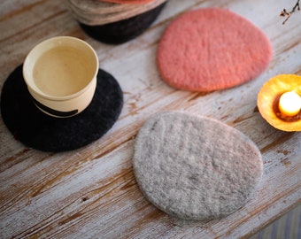 Felt coaster organic shapes