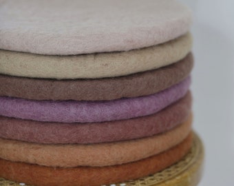 Felt cushions, seat cushions made from 100% wool