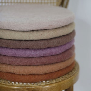 Felt cushions, seat cushions made from 100% wool image 1