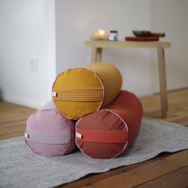 Bolster Yogakissen Bolster Bodenkissen Pouf Yogarolle Meditation Yin Yoga Runde Yoga-Bolster Yoga-Geschenk Bolsterkissen Yogabolster Zubehör