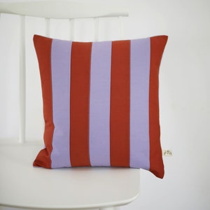 Patchwork randig kudde, rostorange/lila