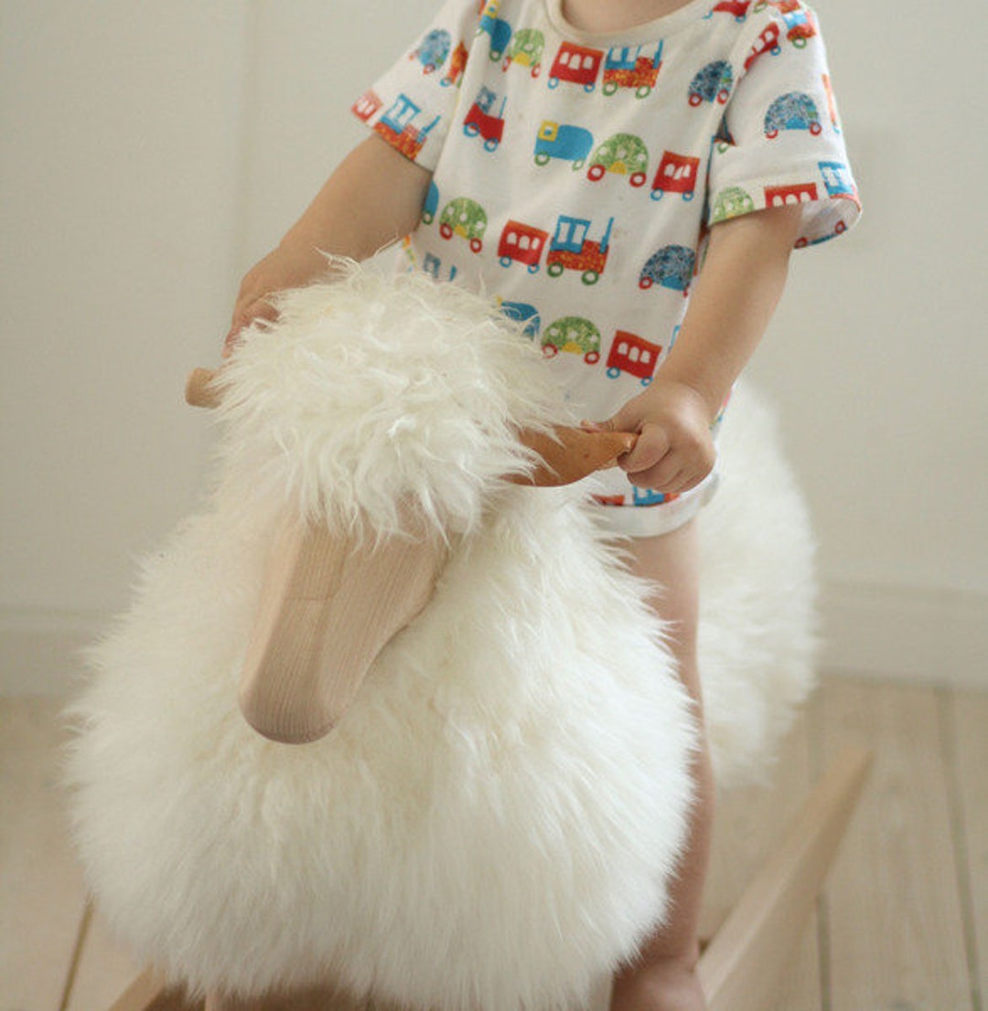 Rocking Sheep Real Fur Cuddly by Hanns-peter Krafft / Meier
