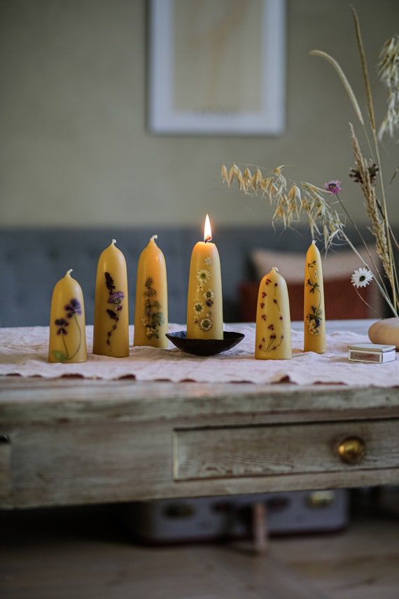 Artisan Hand-Poured Beeswax Candles - Asheville Bee Charmer