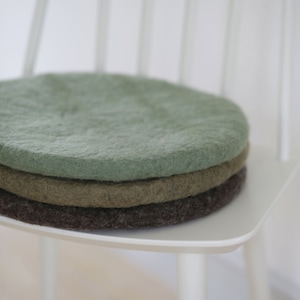 Felt cushion, seat cushion, wool felted round, chair cushion, chair pad, felt, seat pad, floor cushion, new wool, wool felt, floor seat cushion