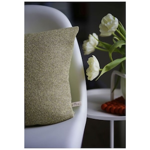 Cushion cover &quot;delicate green tones&quot; decorative cushions, pillowcases, sofa cushions, cushion covers, outer cover, teddy, tweed, alcantara