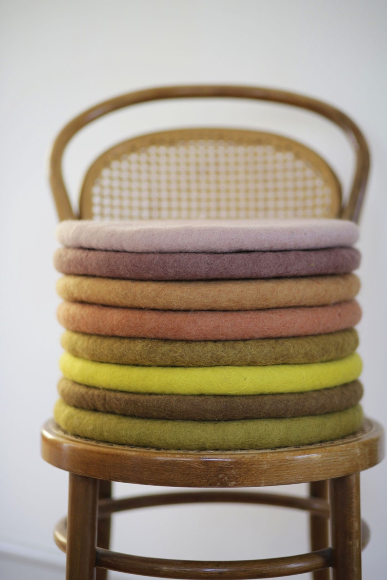 Felt cushions, seat cushions made from 100% wool image 6