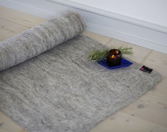 Yoga mat made from 100% wool felt