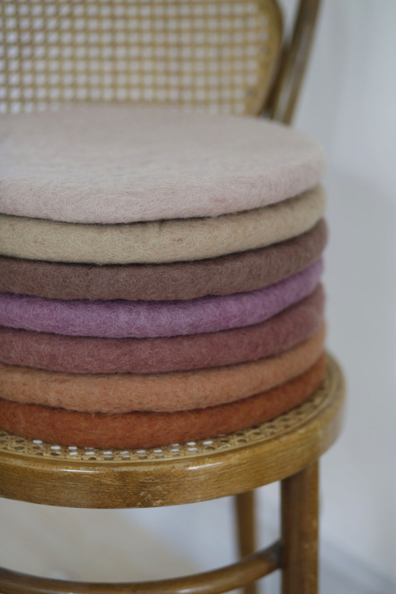 Felt cushions, seat cushions made from 100% wool image 1