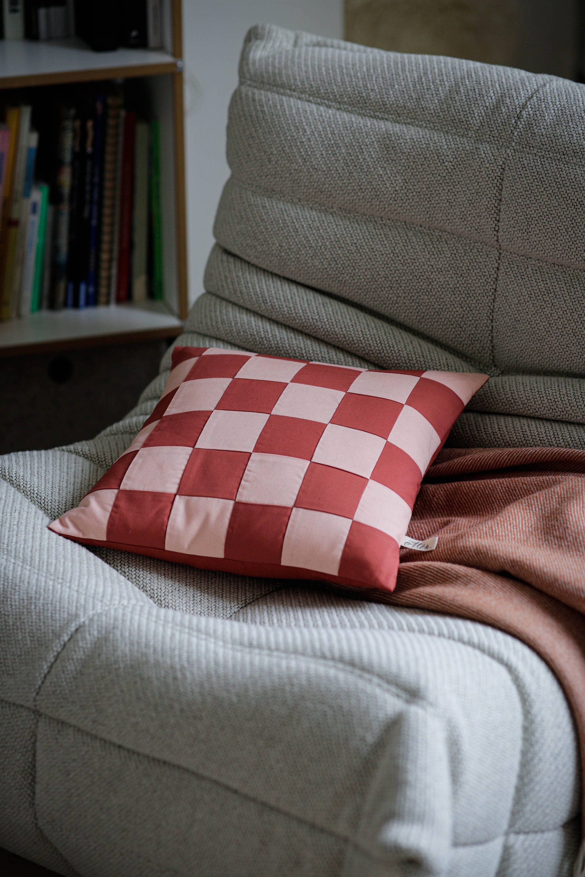 Patchwork Cushion Checkerboard Pattern Different Colors - Etsy