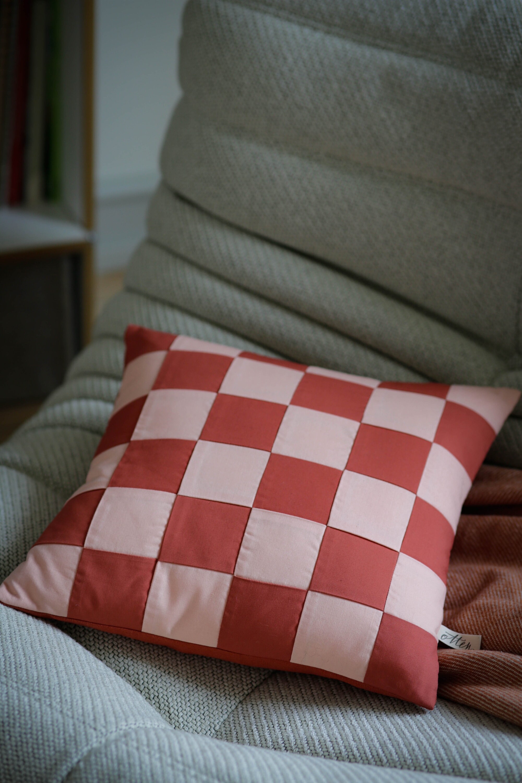 Patchwork Cushion Checkerboard Pattern Different Colors - Etsy